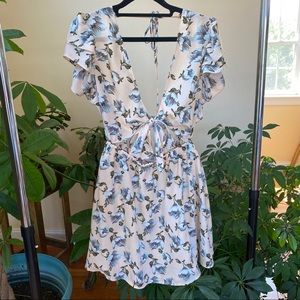 Floral Apricot Cut-out Tiger Mist Dress